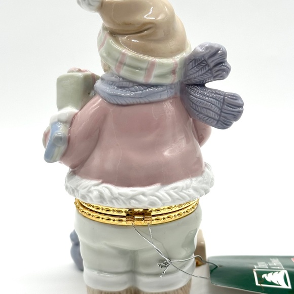 Large Teddy Bear & Toys Trinket Box Christmas Trim A Home K-Mart Vintage - Picture 3 of 14